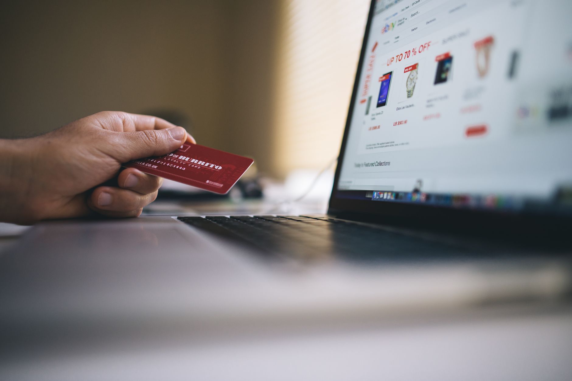 Ecommerce website project on a laptop