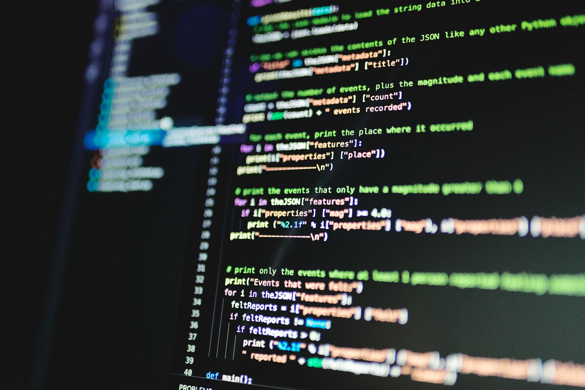 Developer coding a modern website